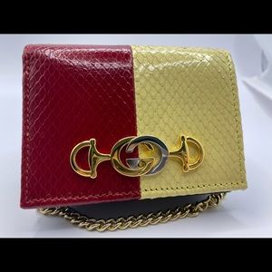 NWT Gucci ✨ Python Bifold Wallet w/ Chain